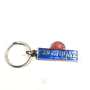 Showboat Atlantic City Casino Souvenir Keychain Red Blue